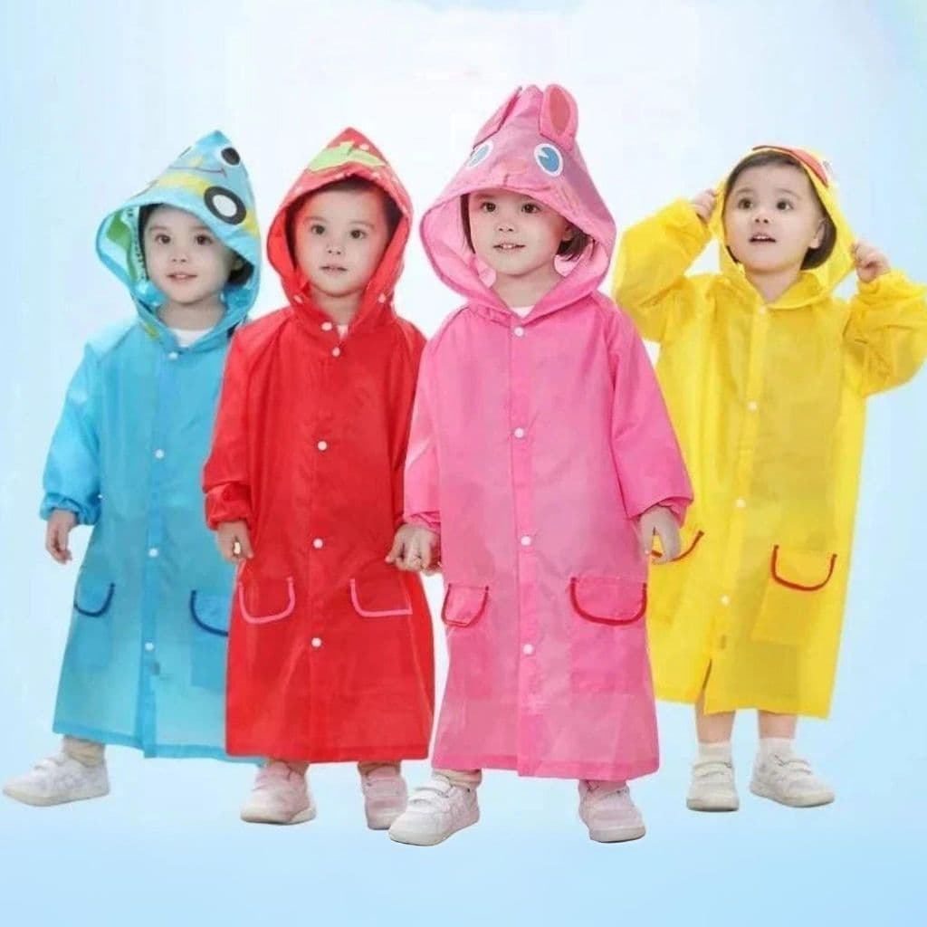 Capa De Chuva Infantil Criança Desenho Capuz Impermeável Menino Menina