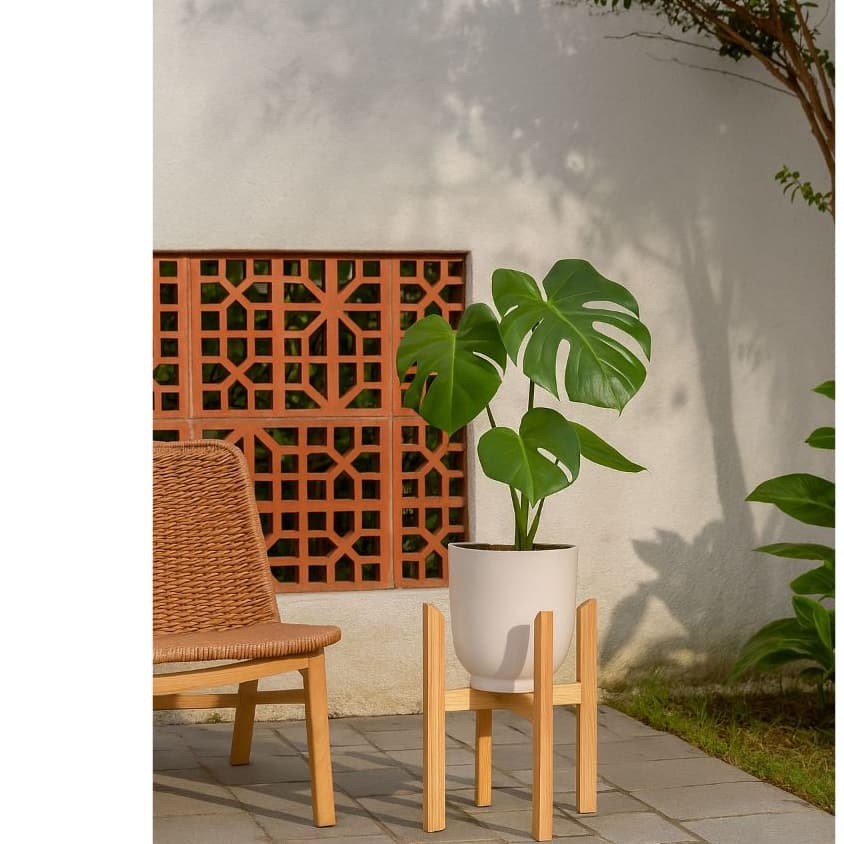 Suporte Para Vaso de Chão em Madeira Pinus Cachepot