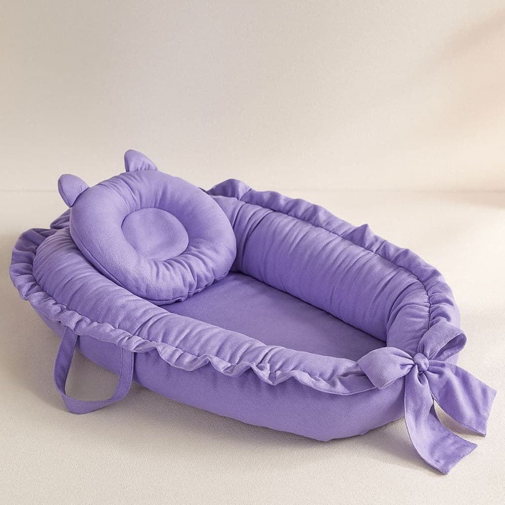 Ninho Redutor de Berço Para Bebê com Travesseiro Anatômico Menino Menina Diversas Cores