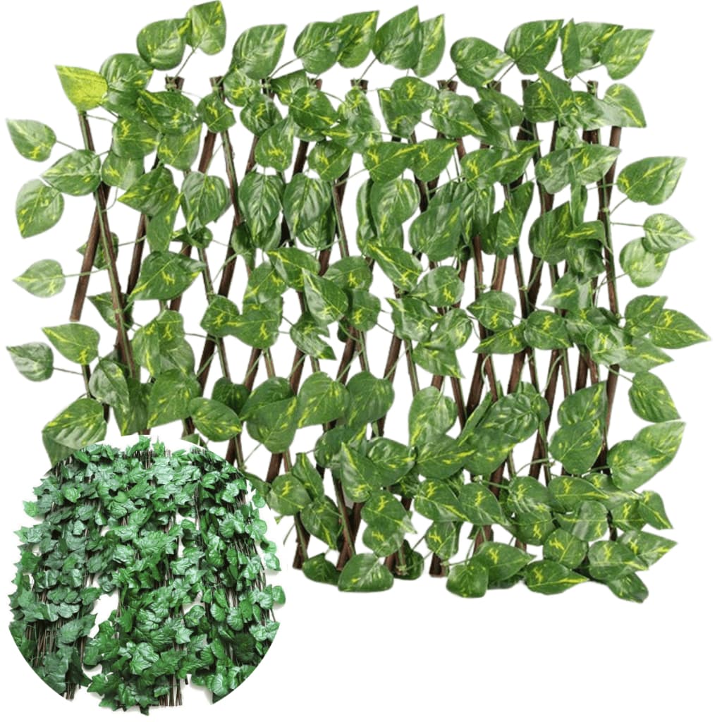 Treliça de Madeira Tratada 2m Peso Leve e Fácil Instalação Com Folhas de Seda Sintetica Resistentes