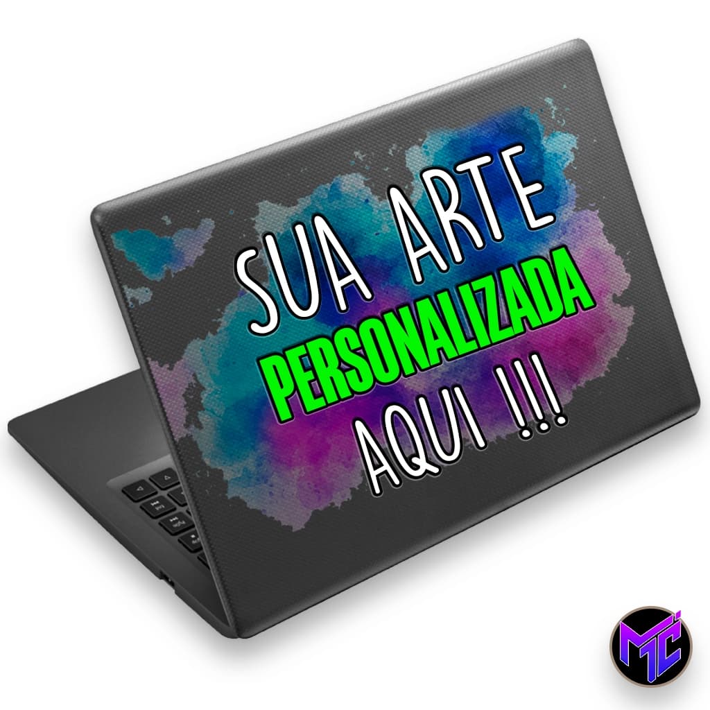 Skin adesivo para notebook com arte personalizada, TODOS OS TAMANHOS, criatividade proteção beleza cuidado estilo