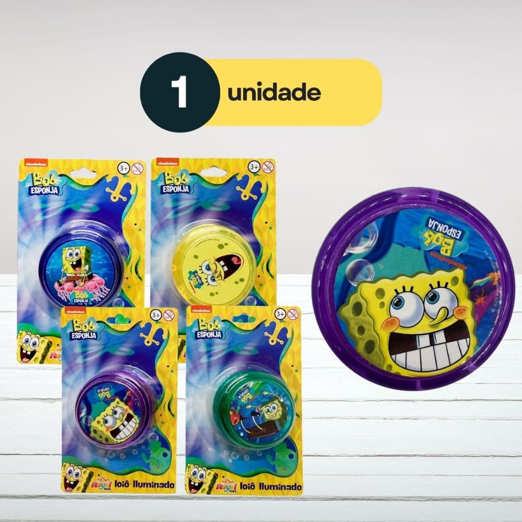 Ioiô Iluminado Bob Esponja Luzes LED Brinquedo Divertido