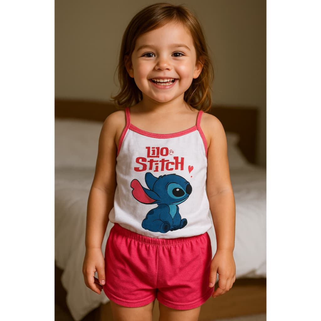 Baby doll infantil estampado Pijama Alça menina