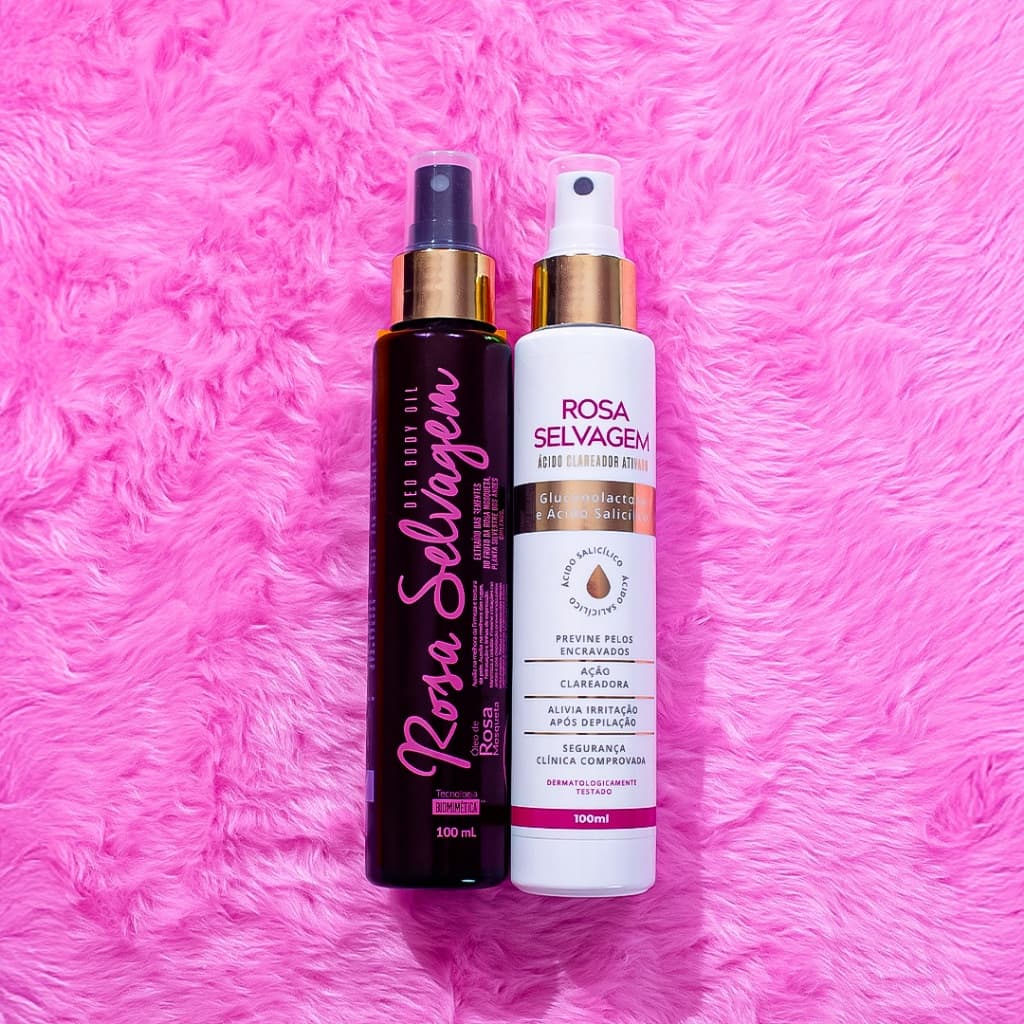 Óleo + Ácido Rosa Selvagem Clareador de Manchas e Foliculite