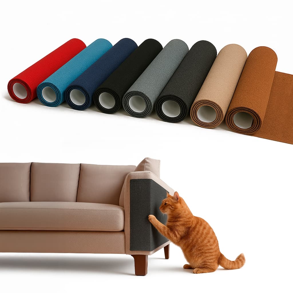 Arranhador Adesivo Protetor Sofá Cama - Carpete Premium 2m x 50cm Auto Colante