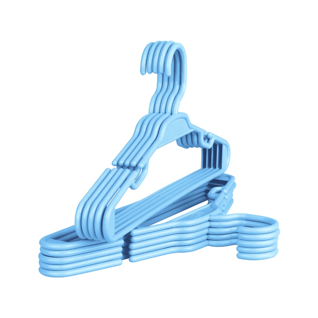 20 Cabide Infantil Azul 5,5mm Plástico Para Roupa Bebê e Criança
