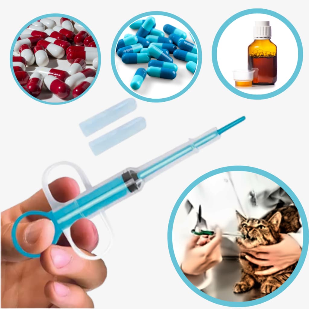 Aplicador De Comprimidos remédios Alimentador Pet Seringa Para Cães e Gatos