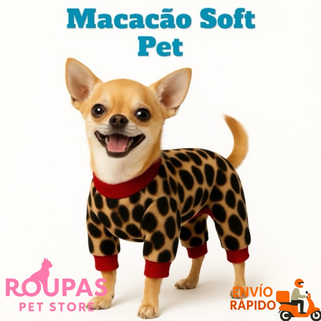 Roupa Pet Para Cachorros Macacão Pet Inverno Soft Roupa De Cachorro Tamanhos 0 a 8