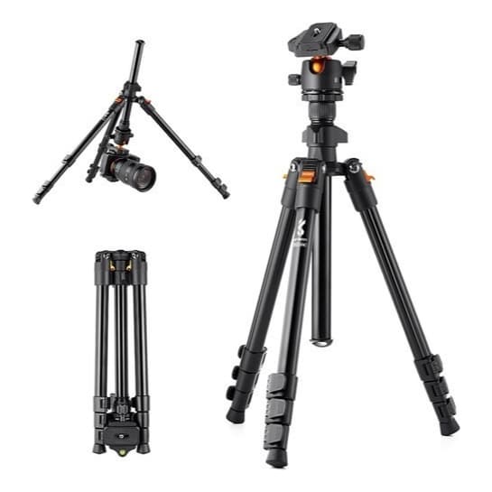 Tripé K&f Concept Ballhead 360 Até 1,63m E 8kg + Phone