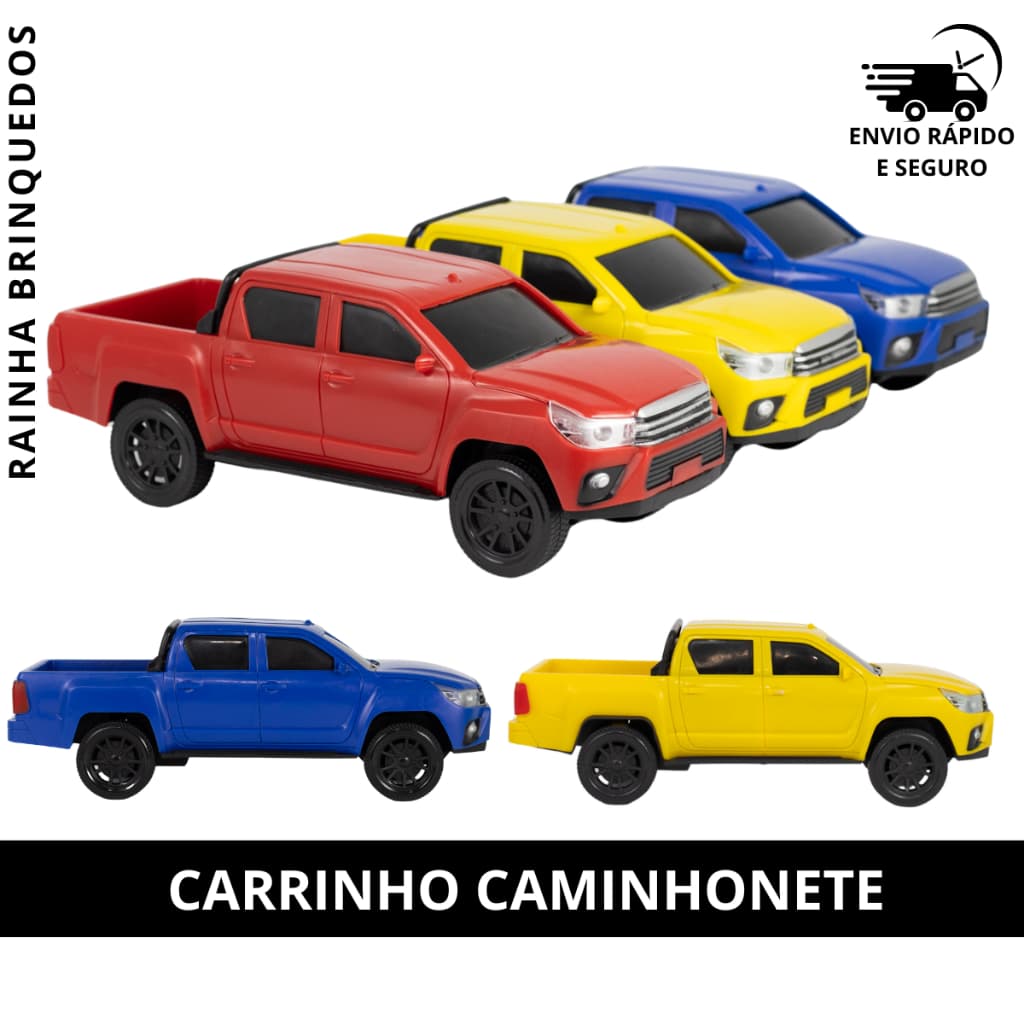 Caminhonete Miniatura Carrinho Brinquedo Infantil Pickup  Fricção Articulada