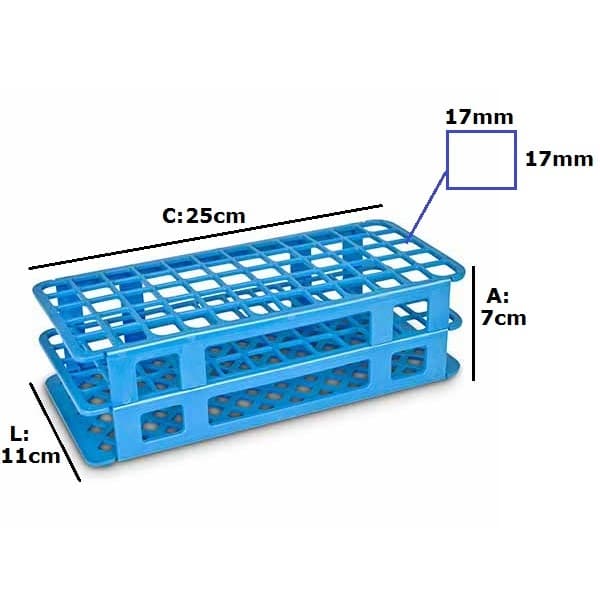 Estante Tubos Coleta De Sangue Tubos Ensaio 60 Furos 17mm