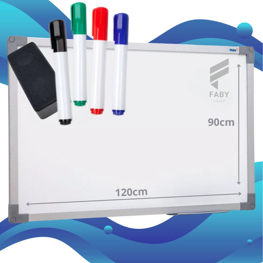 Quadro Branco Grande Com 4 Canetas e Apagador Lousa Branca Anotações Estudo Escritório Aula Online