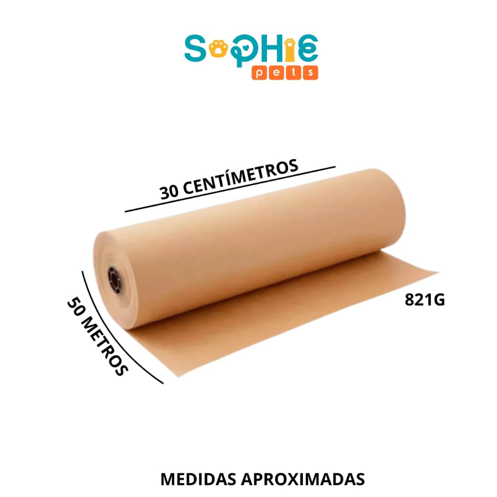 Papel Bobina Rolo Semi Kraft Pardo Embalagem 30cmx50m