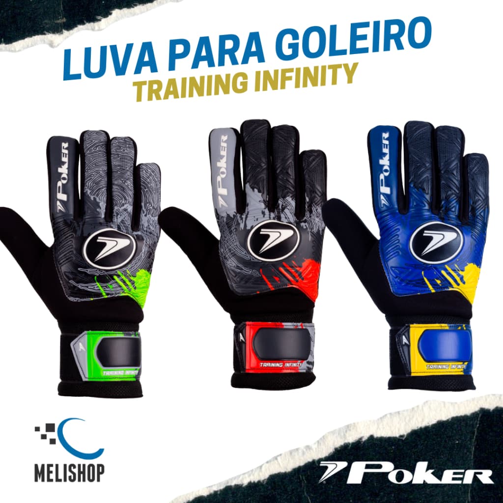 Luva Goleiro Futebol Poker Training Infinity Adulto Original