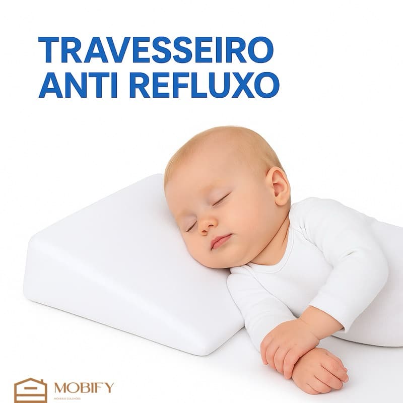 Travesseiro Rampa Anti refluxo para Carrinho , Berços Moises Antialérgico P Capa Removivel