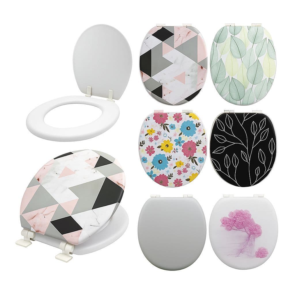 Tampa de Privada Vaso Sanitário Almofadada Estampada Universal Fácil de Instalar