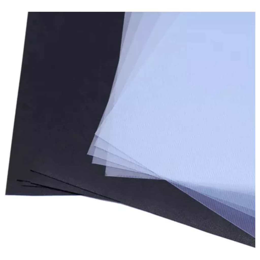 Kit 200 Capas A4 – Encadernação Preta + Transparente