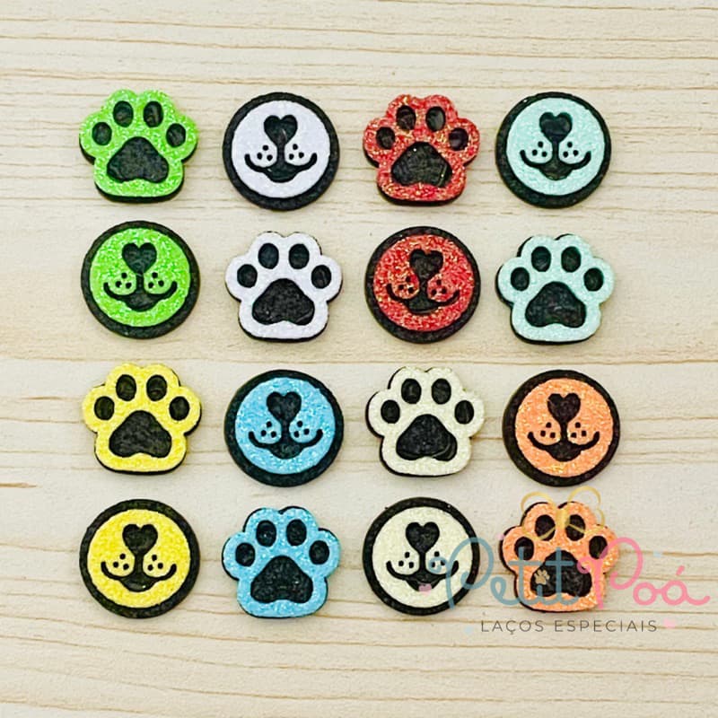 ADESIVO PET FOCINHO CORAÇÃO - BANHO E TOSA (20 UNIDADES)