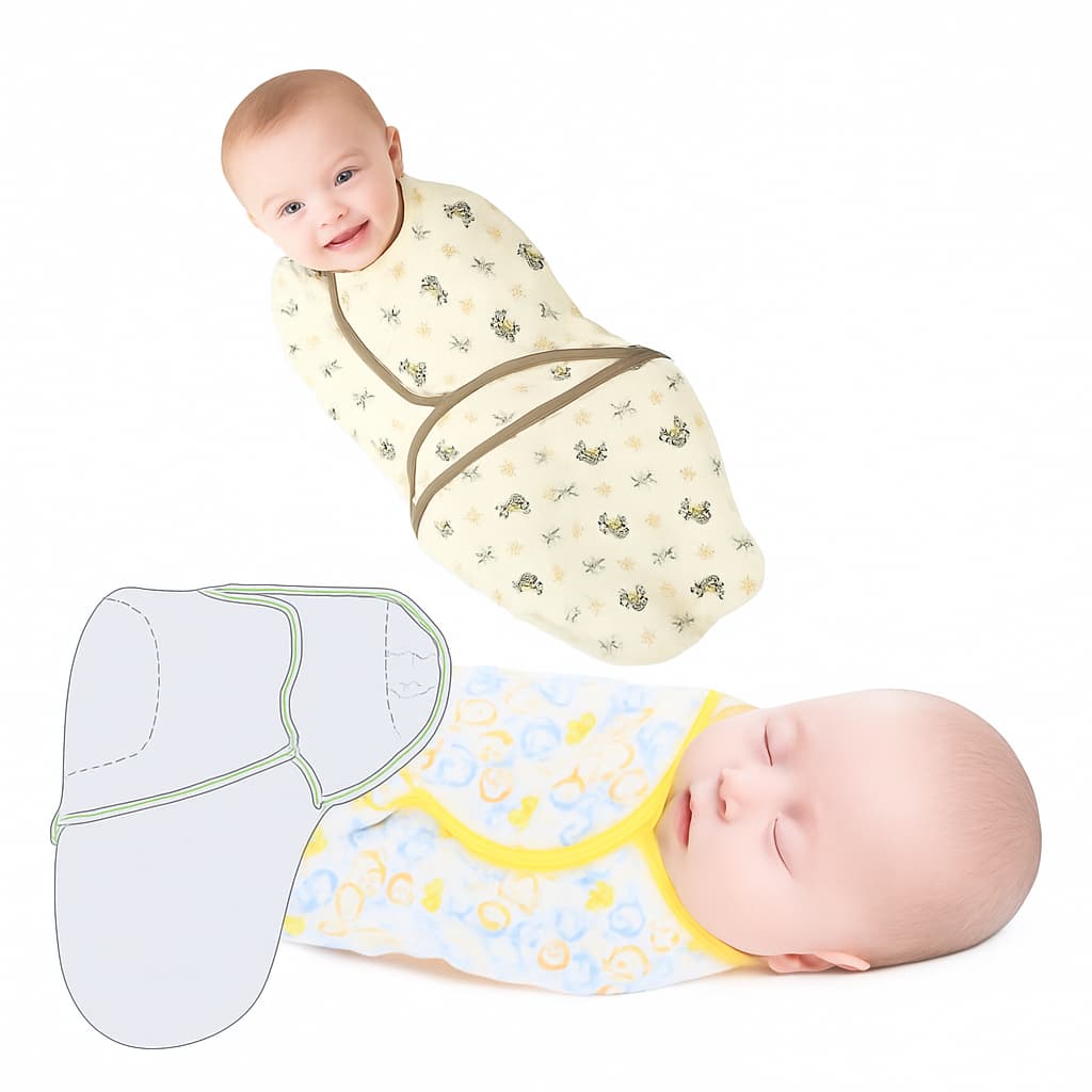 Cueiro Charutinho Swaddle Me Para Bebe Ajustavel com Velcro