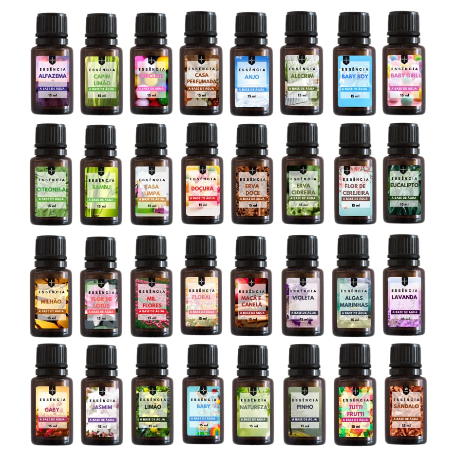 Kit 02 Essências Para Umidificador, Aromatizador, Difusor,  Velas e Cosméticos Artesanais 15ml