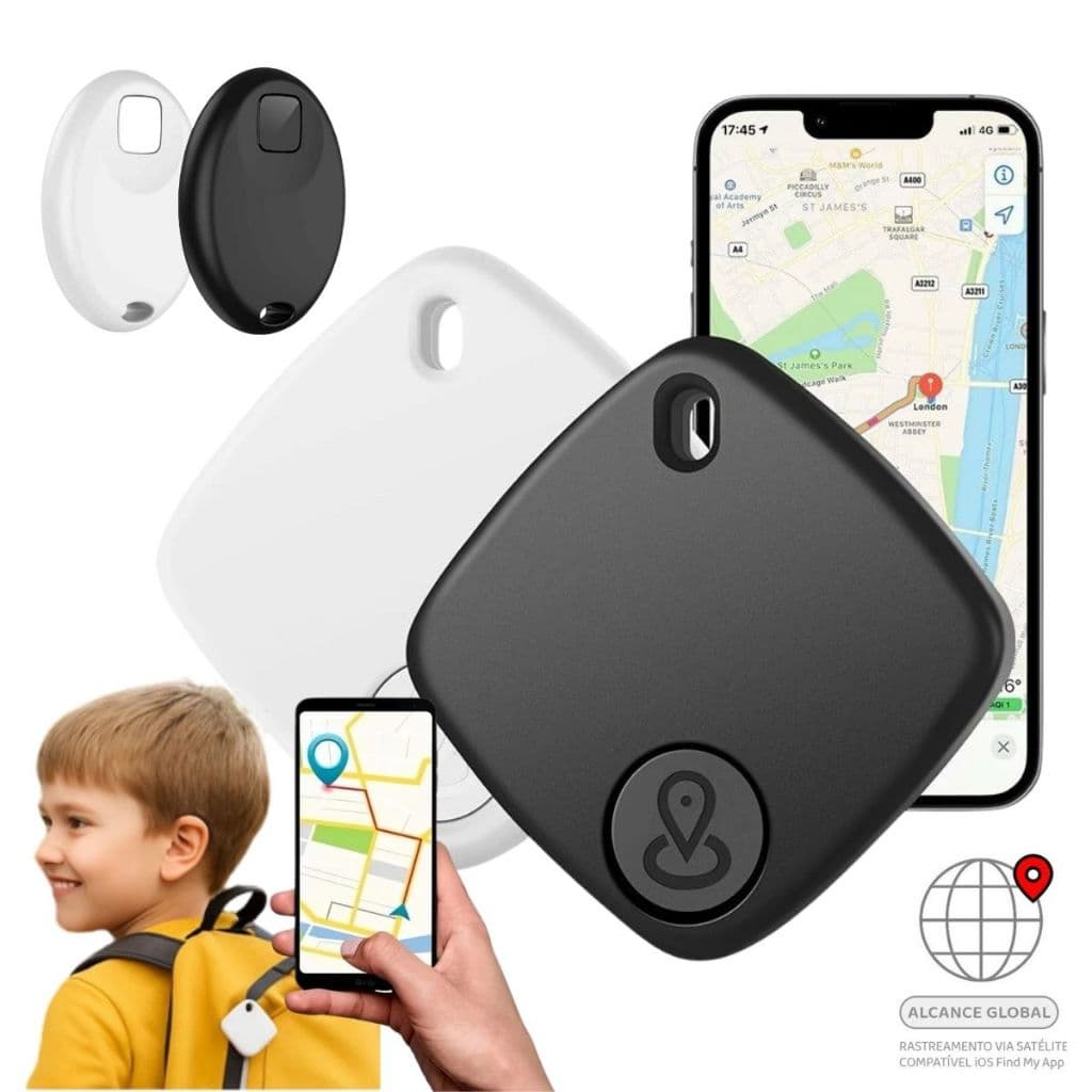 Rastreador Smart Tag Mini Localizador Certificado App Oficial Distância Global GPS