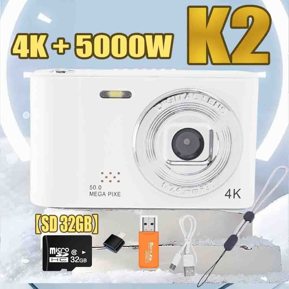 2025 K2 CCD 8X Zoom Digital Câmera 8x Para Estudante De Fotografia 2.4 Polegada 180 Tela Flip Selfile