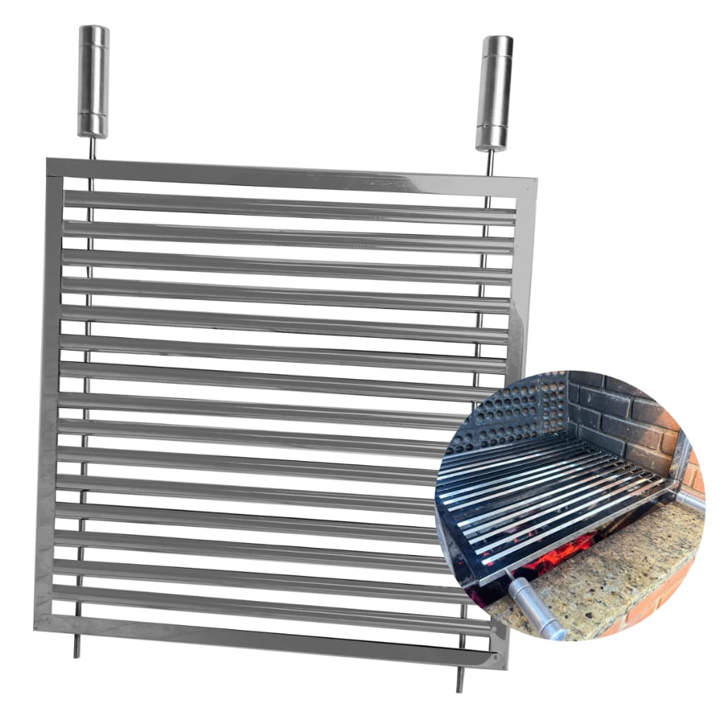 Grelha Uruguaia Inox De Alta Qualidade Suporta Assados Pesados Parrilla Profissional Churrasco