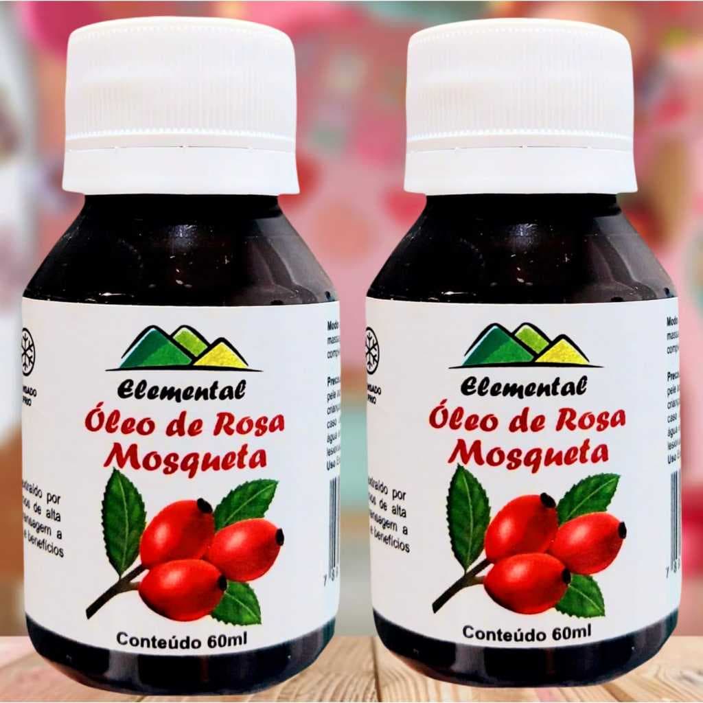 Kit 02 Potes - Óleo de Rosa Mosqueta 60ml Rosa Rubiginosa Seed Oil