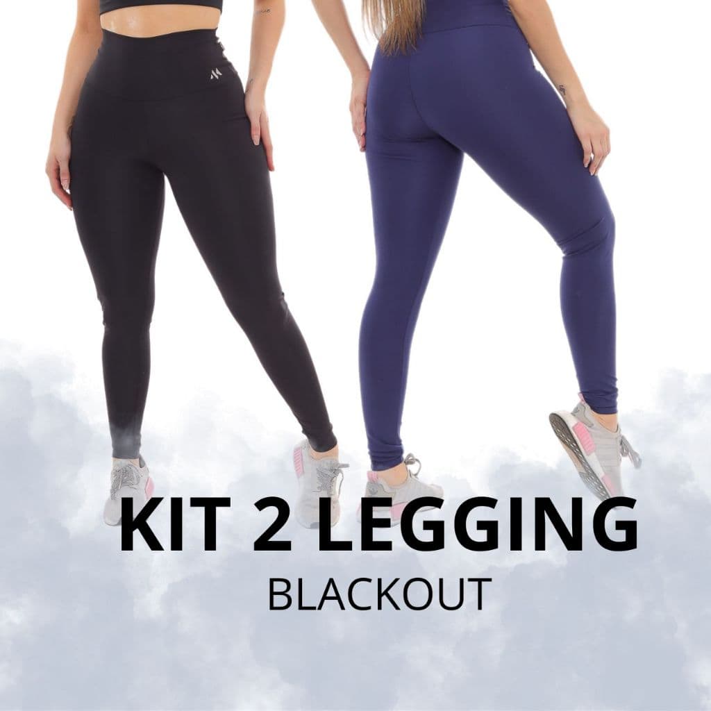 Kit 2 Peças Legging Blackout Moda Feminina