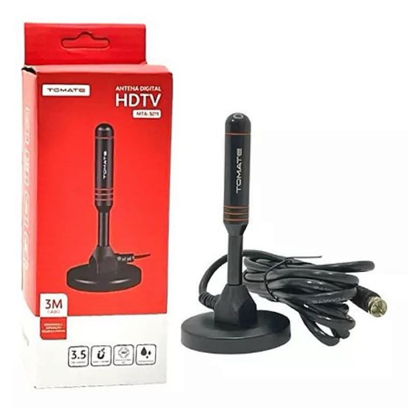ANTENA DIGITAL PARA TV 3M 3.5DBI A PROVA DE AGUA TOMATE MTA-3011