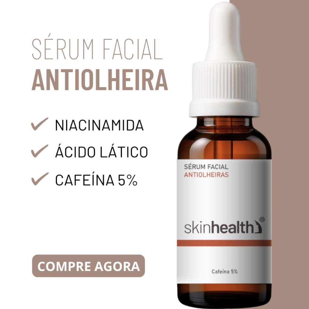 Sérum Antiolheiras 30ml - Concentrado Em 5% Cafeína + Niacinamida + Ácido Lático + Salicílico OI