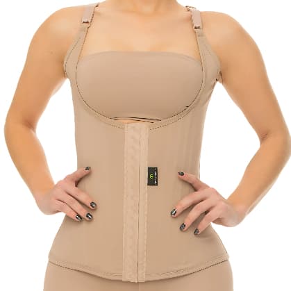 Cinta Modeladora e Pós Criolipolise 16 Barbatanas Com Alças Afina Cintura Reduz Medidas Corselete