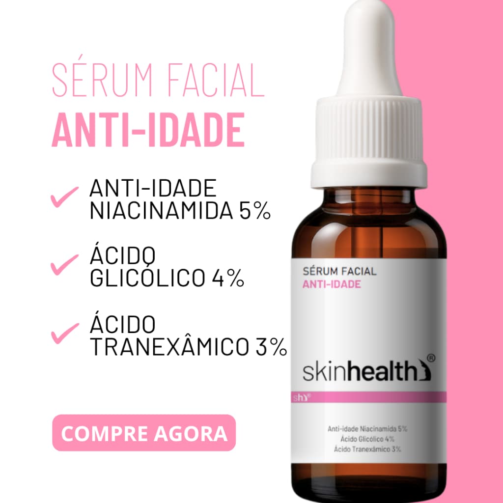 Sérum Anti-idade 30ml - Niacinamida 5% + Ácido Glicólico 4% + Ácido Tranexâmico 3%