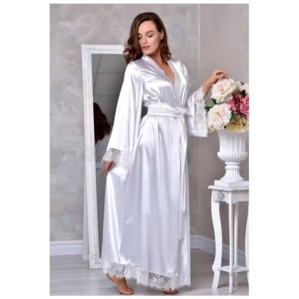 Robe Cetim Longo Noiva Luxo