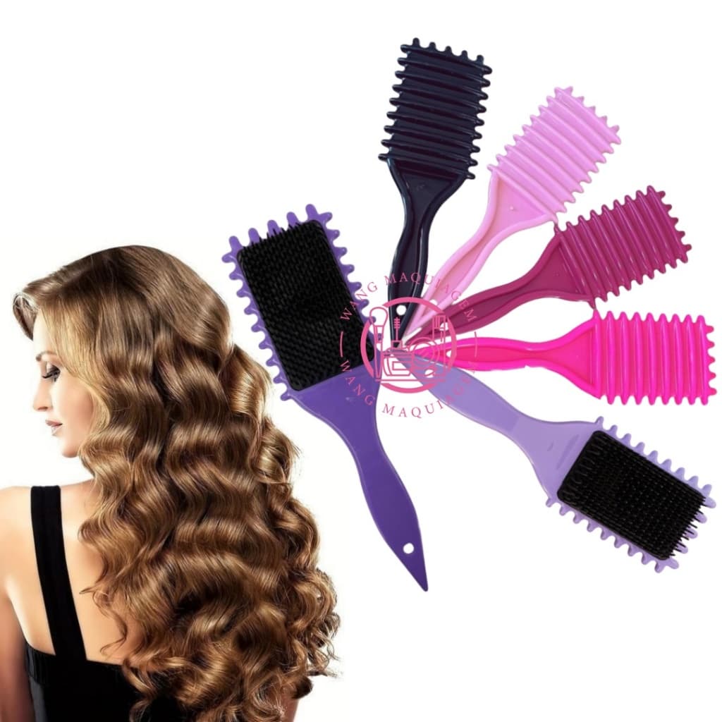 Escova De Ondulação De Cerdas De Javali Com Pontas Para Reduzir Puxar E Separar Cachos Perfeitos