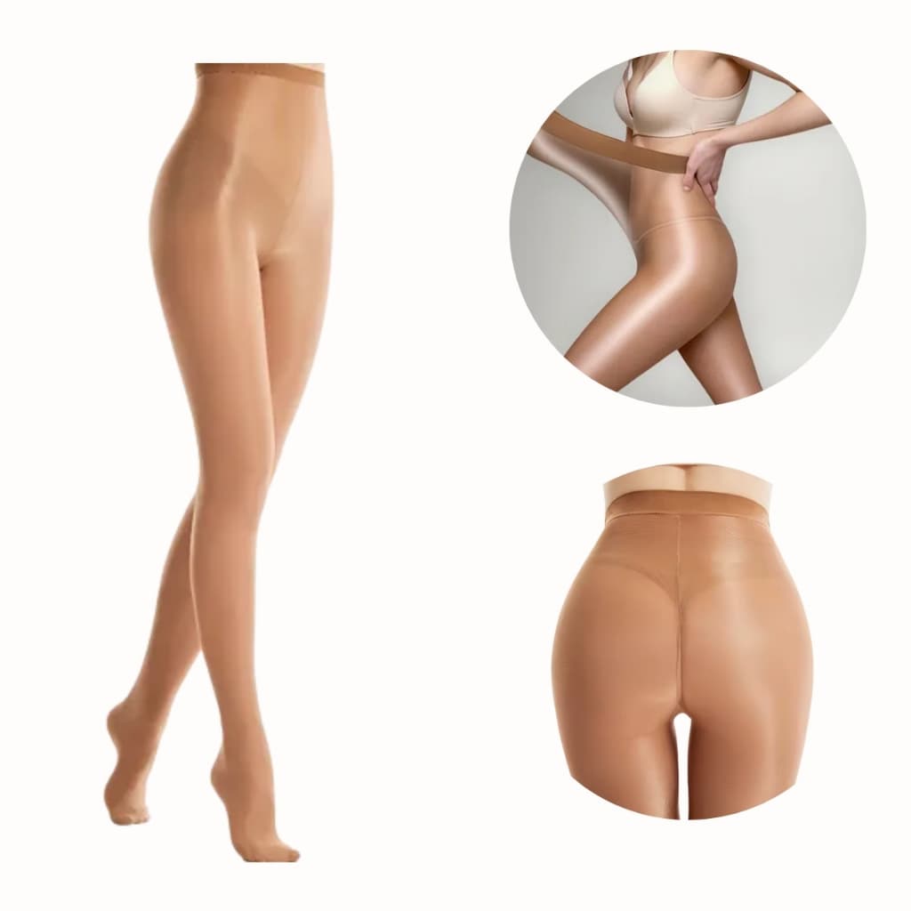 Meia Calça 70d Brilhante Elástica Anticelulite Sexy Luxo Eg