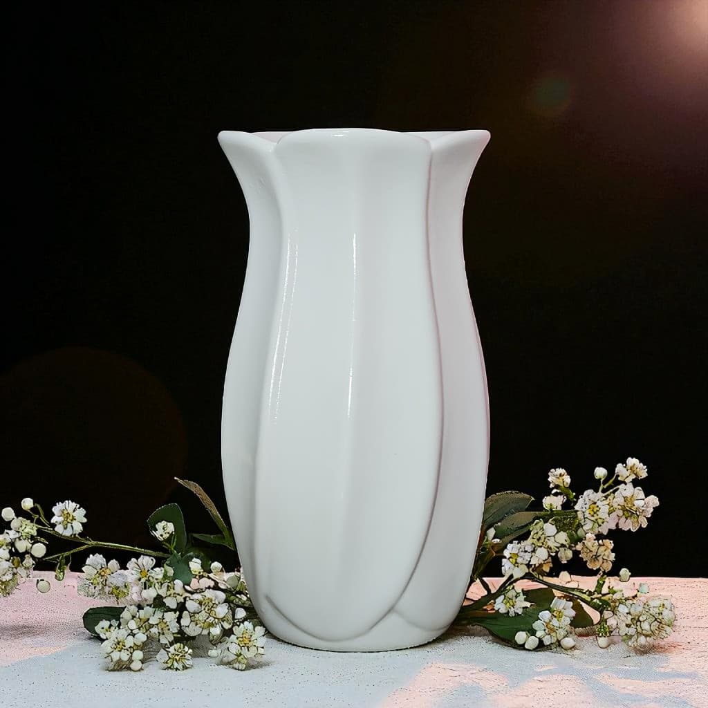 Vaso Ondulado Unitário Cerâmica para Decoração de Festa Aniversário Casamento Diversas Cores