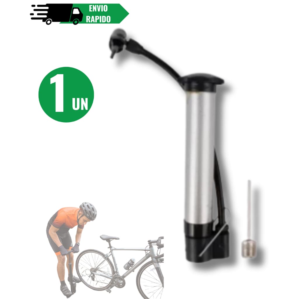 Bomba De Ar Manual Para Encher Pneu Bicicleta Bike Bola Com Suporte