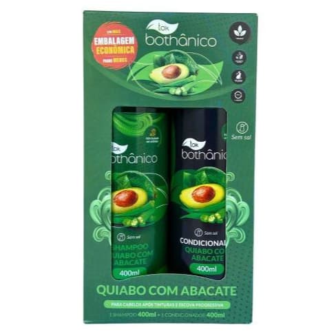 SHAMPOO E CONDICIONADOR BOTHANICO TOK DE 400ML CADA