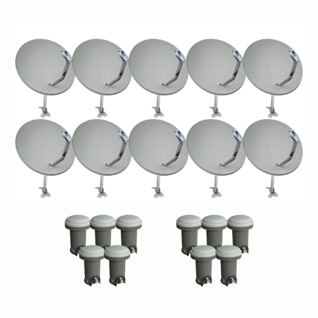 Kit 10 Antena W3sat Digital Parabólica 60cm Ku + 10 Lnbf Ku