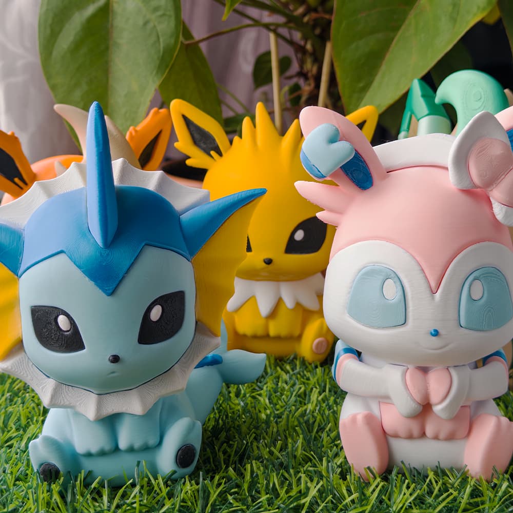 Eevee Evoluções Pokemon Boneco Decoração Grande Presente Divertido Fofo