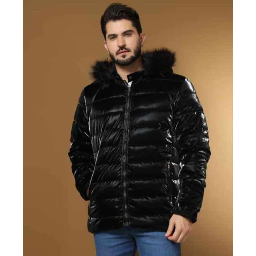 Jaqueta Couro Bobojaco Forrado Casaco Masculino Premium Impermeavel om Touca Removivel Importado