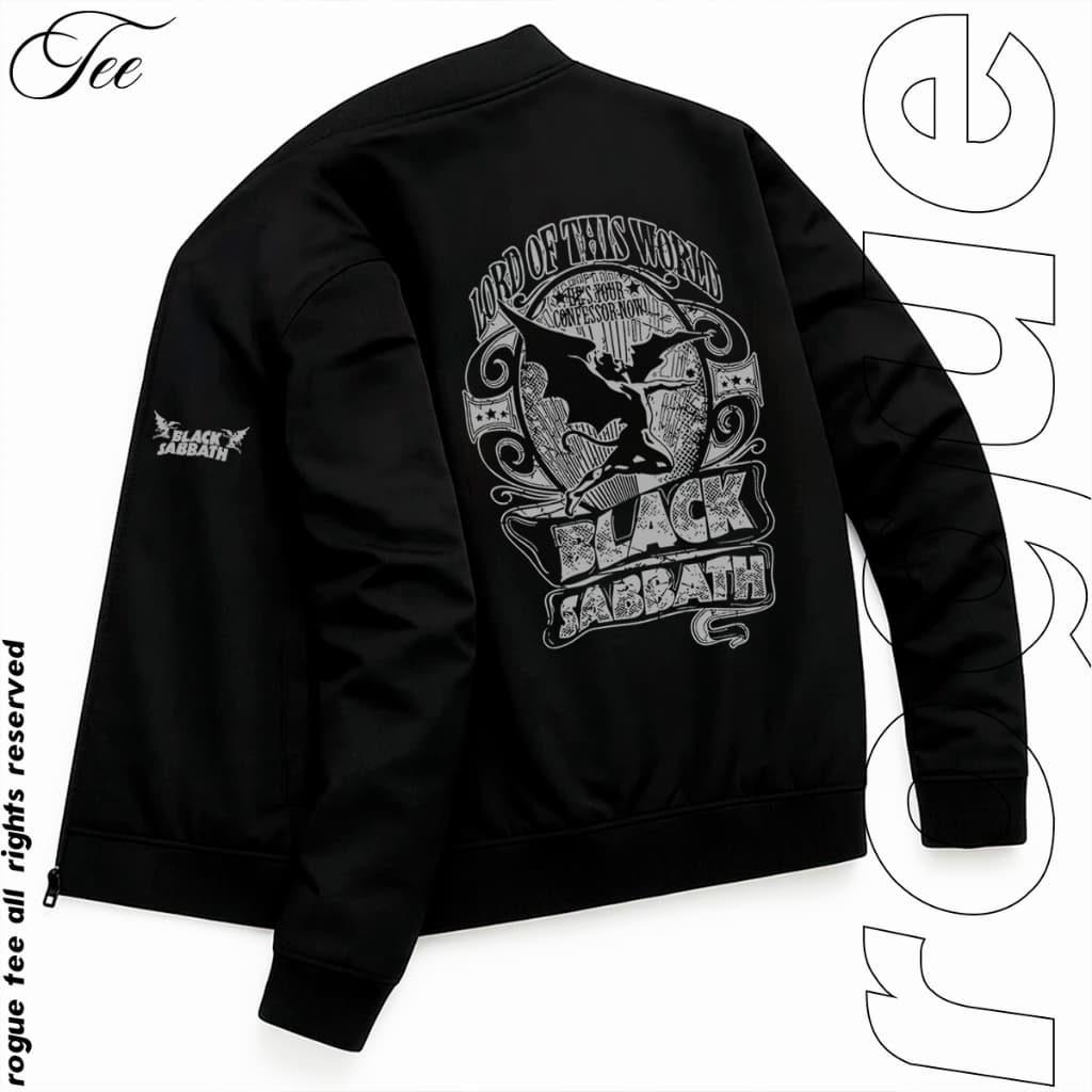 Jaqueta Esportiva Masculina Bomber Black Sabbath Demon Lord Of This World Gym