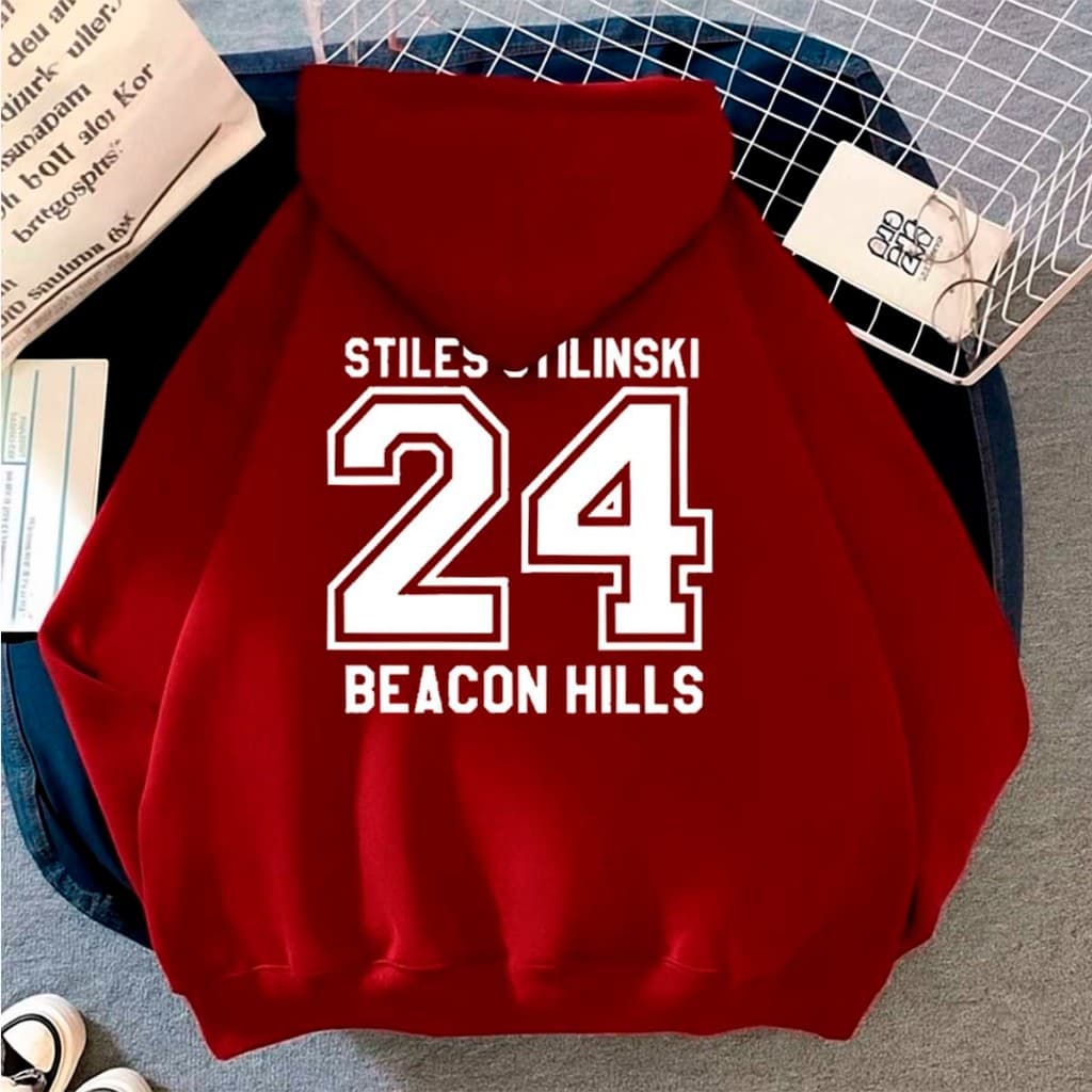 Moletom Canguru Capote C/Capuz Premium Unissex Teen Wolf Serie 24 stilinski Beacon Hills Lacrosse