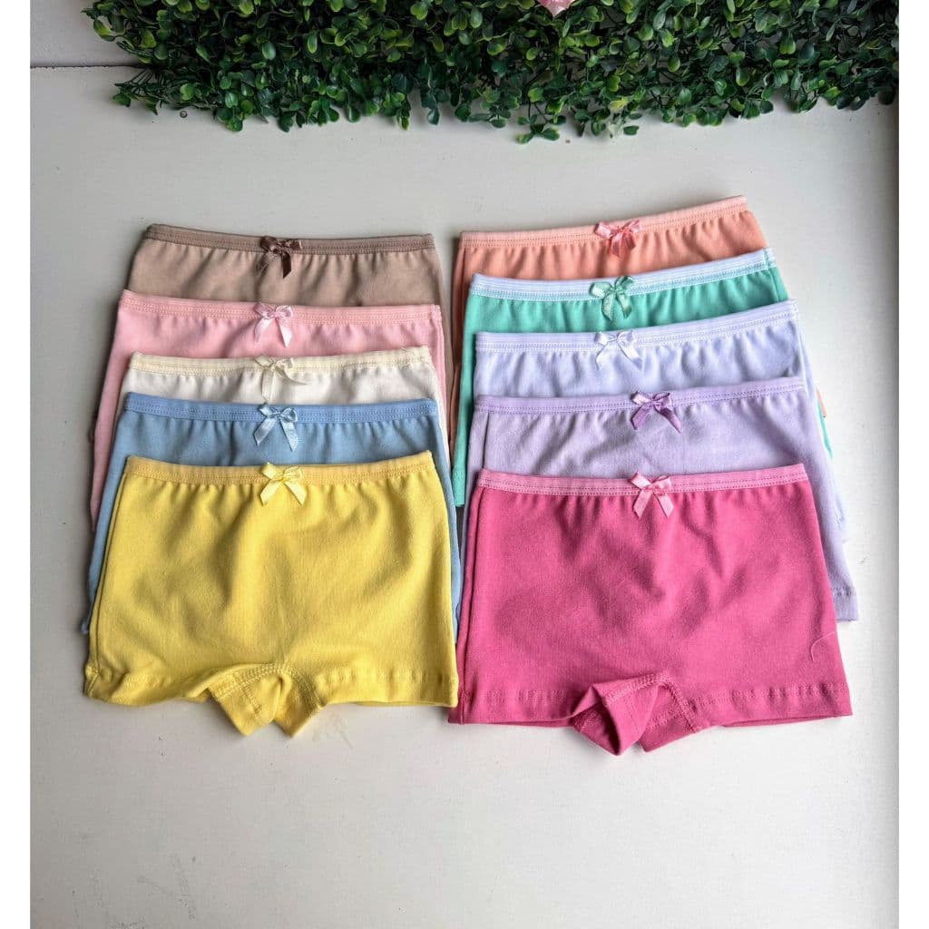 Kit 5 Calcinhas Infantil Calcinha Box Cotton Algodão Premium Confortável Elastano