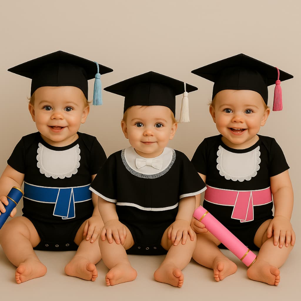 Body Bebê Temático Formatura Beca Formando Conclusão de Mesversário