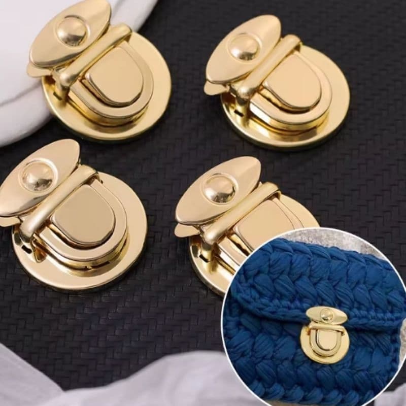 fecho Tik TAC 4Cm 5 Peças Para Bolsa Crochê Artesanato