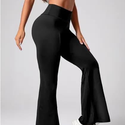 Legging Bailarina Flare De Treino Academia Casual Em Poliamida