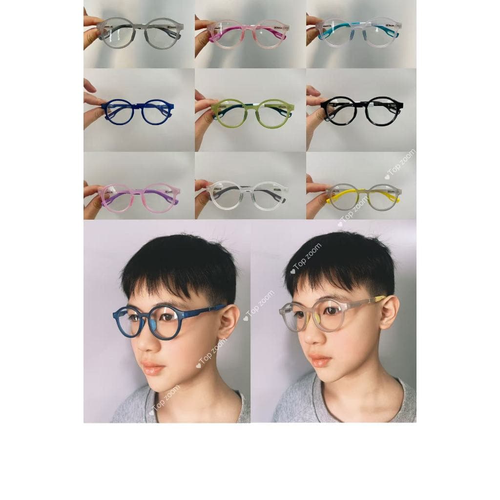 Óculos armação infantil modelo redonda material TR90 perna com mola flexibilidade menina e menino TR201