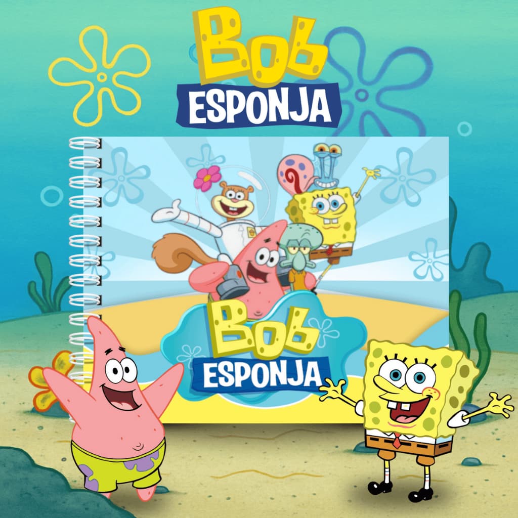 Produto Livro De Colorir Bob Esponja Capa Dura 50 Folhas de 180g